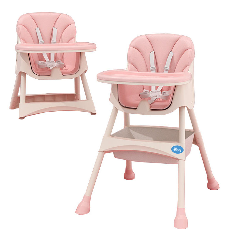 Scaun de masa 2 in 1 Little Mom Modern Pink - imagine 9