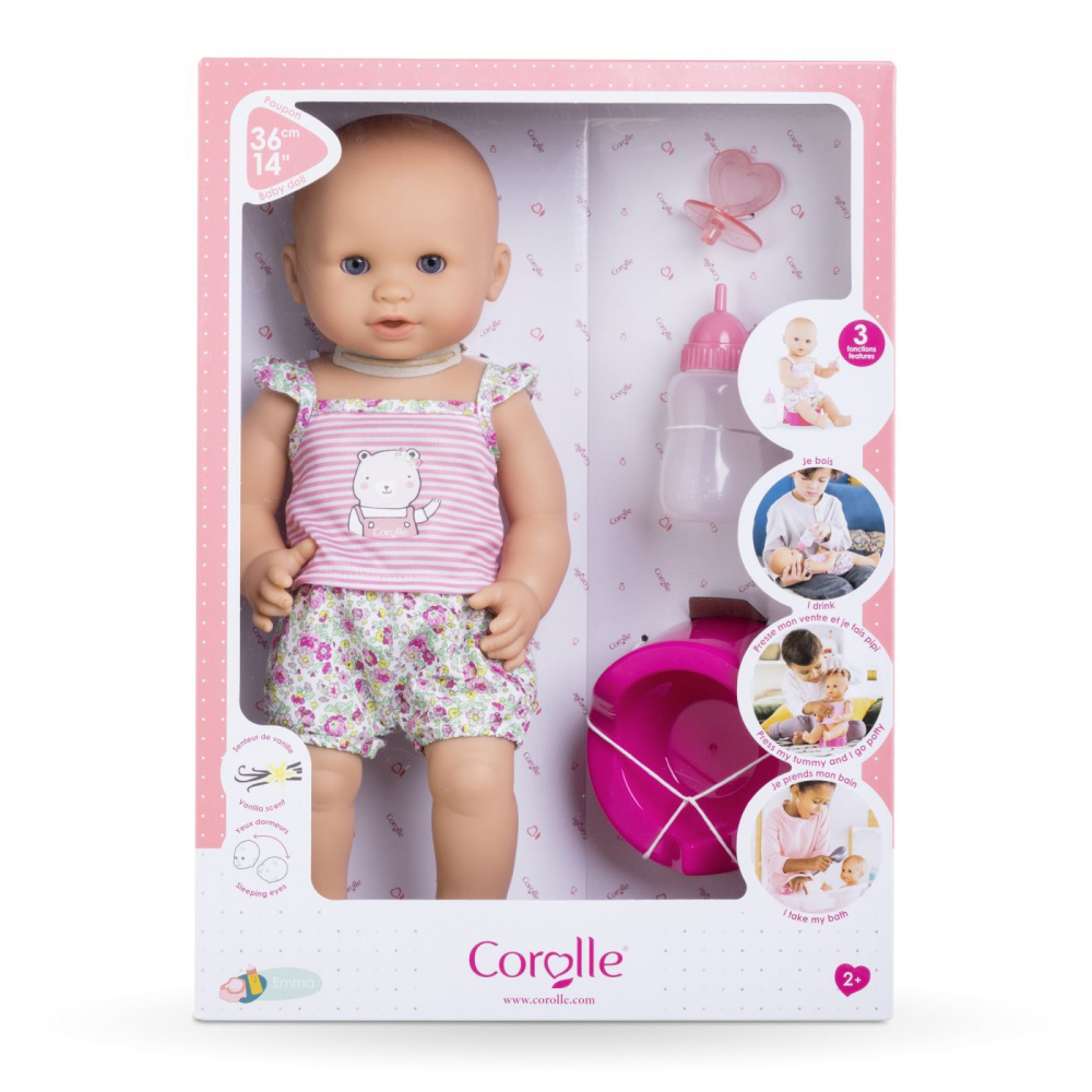Păpușa Corolle Emma 36cm | Bebeluș cu Olită