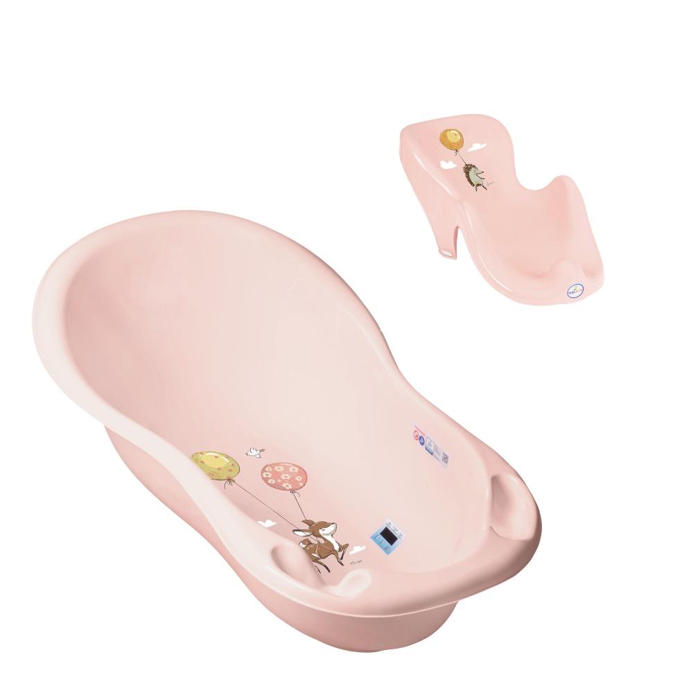 Set Cadita Tega Baby cu Senzor Temp. Forest Roz - imagine 2