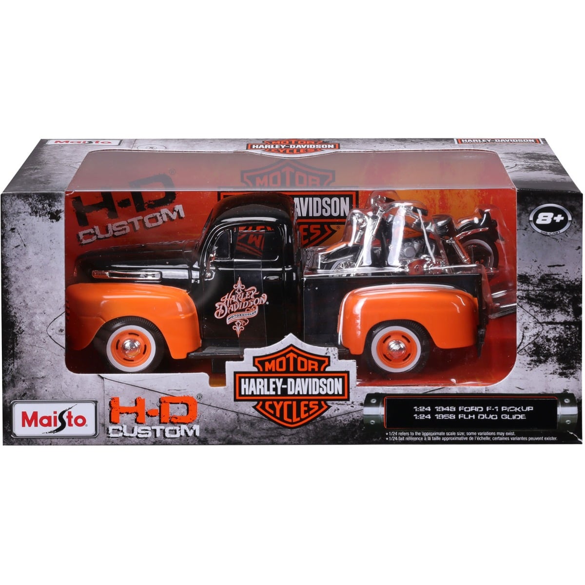 Set Maisto H-D Custom Ford F1 & Harley 1958 1:24