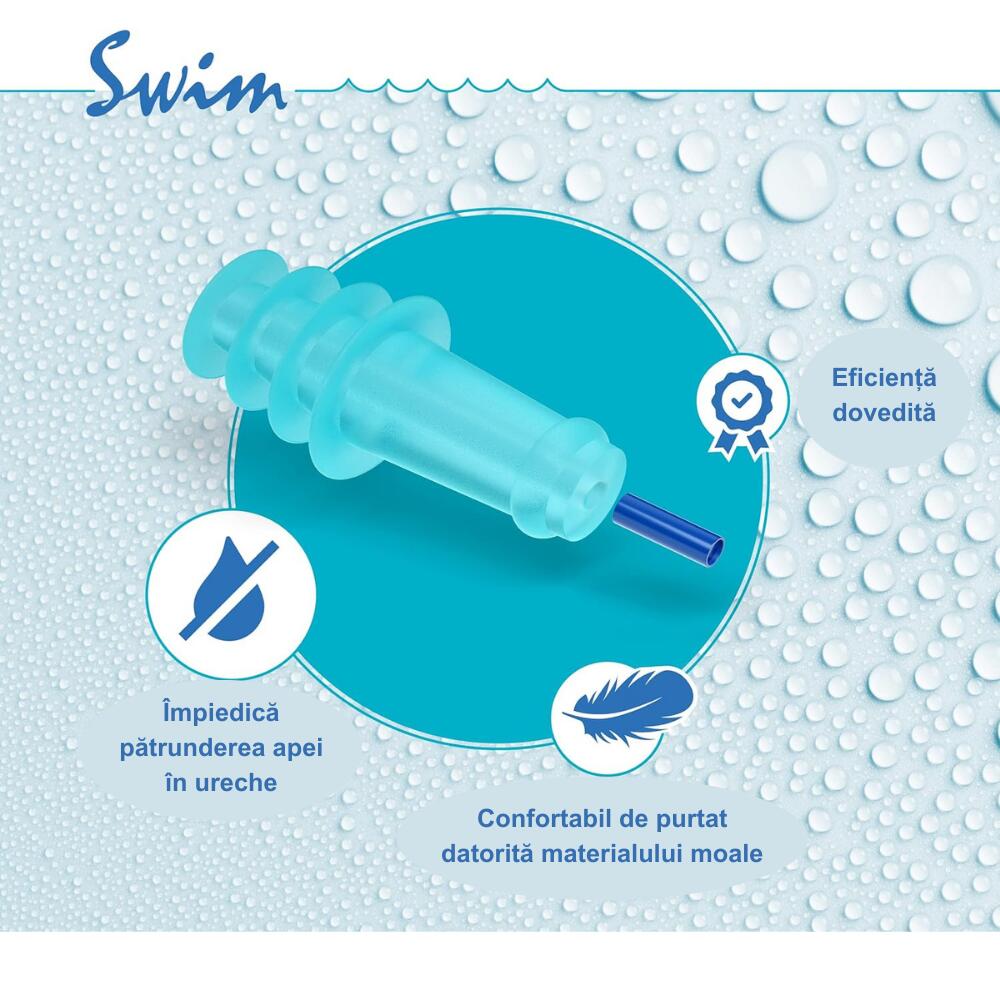 Dopuri Urechi Inot Sanohra Swim Albastru 1an+ - imagine 6