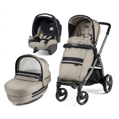 Carucior 3 in 1 Peg Perego Book Plus S, Luxe Ecru