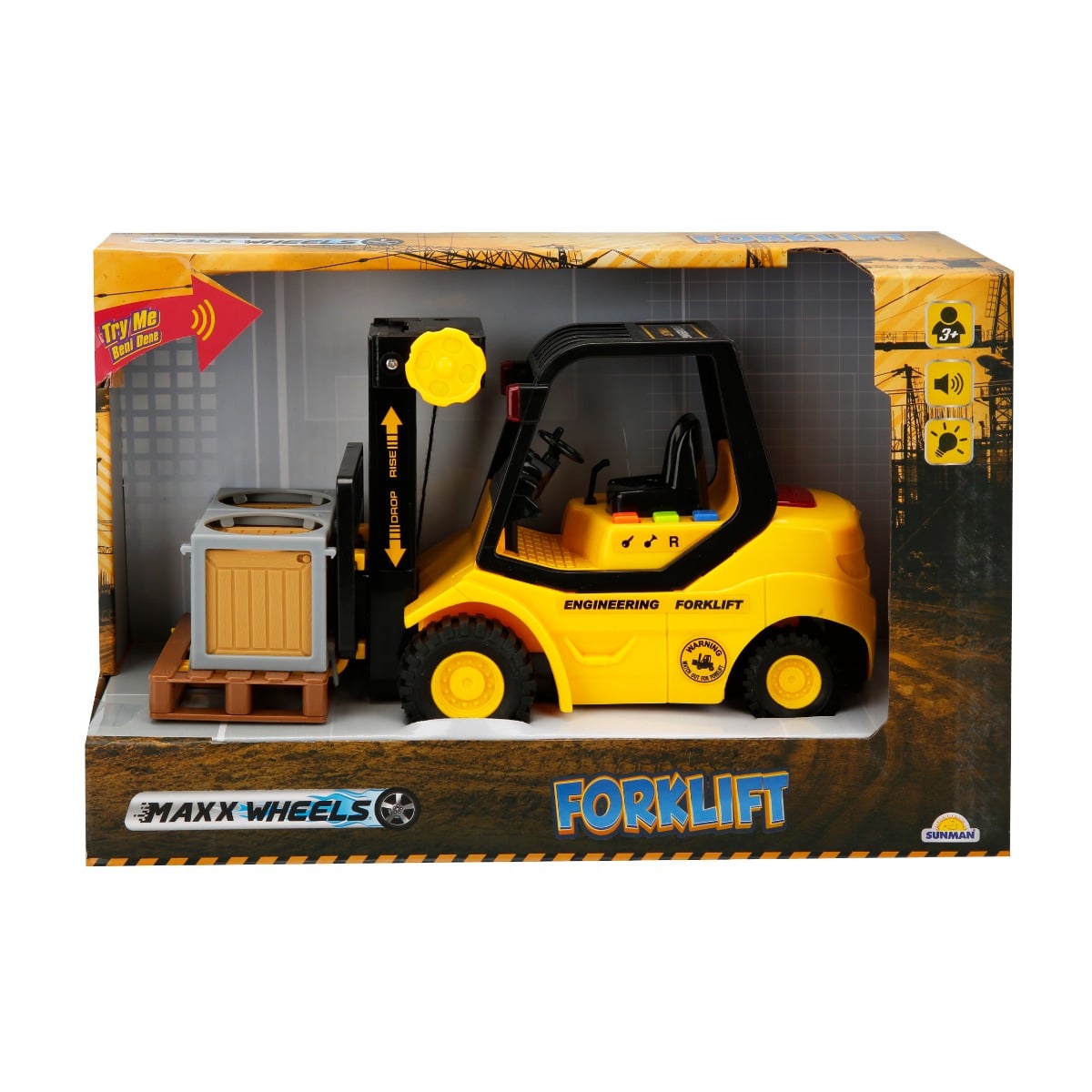 Stivuitor Maxx Wheels cu Lumini și Sunete 1:16