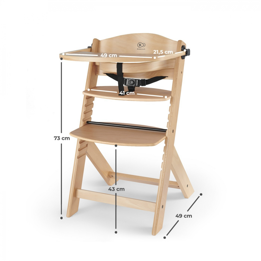 Scaun masa 3 in 1 Kinderkraft Enock lemn
