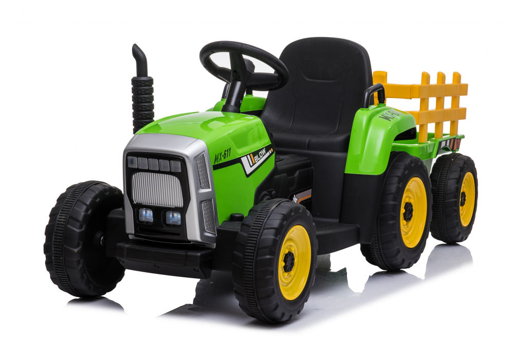 Tractor Electric Moni Green cu Remorcă 12V - imagine 5