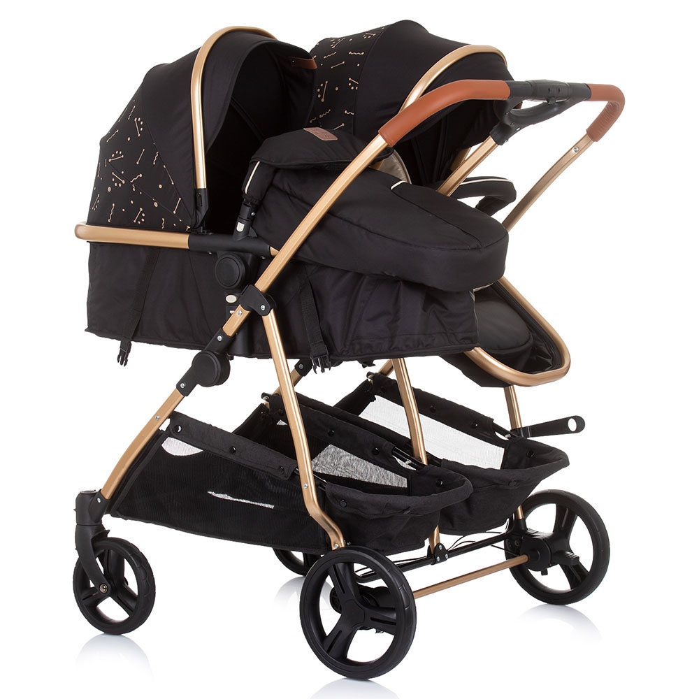 Carucior Gemeni Chipolino Duo Smart 2 in 1 Ebony