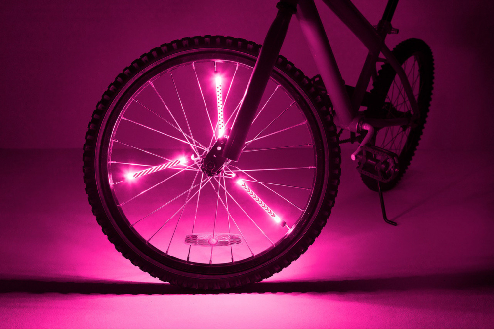 SpinBrightz Lumini LED Roti Bicicleta Roz