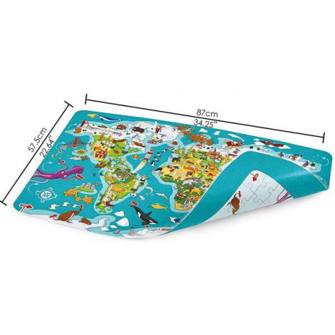 Puzzle 2-in-1 Turul Lumii Hape | 100 Piese - imagine 5