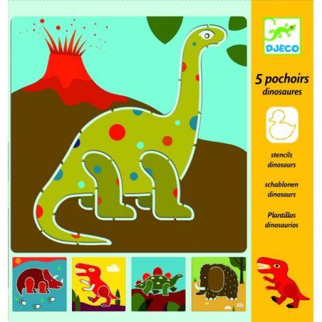 Şabloane Djeco Dinozauri | Desen Creativ 4-7 Ani