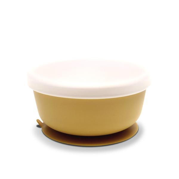 Bol hranire Lorelli silicon ventuza galben - imagine 3