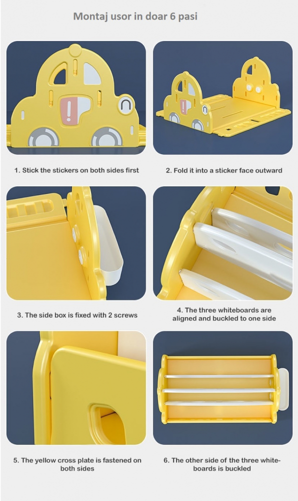 Organizator Cărți Happy Car Yellow | Nichiduta - imagine 5