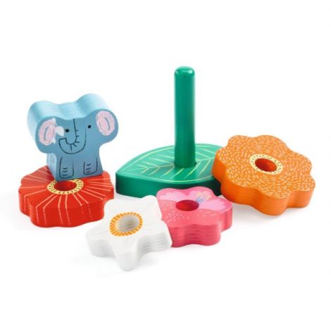 Puzzle stivuire Djeco lemn 18m+ - imagine 3