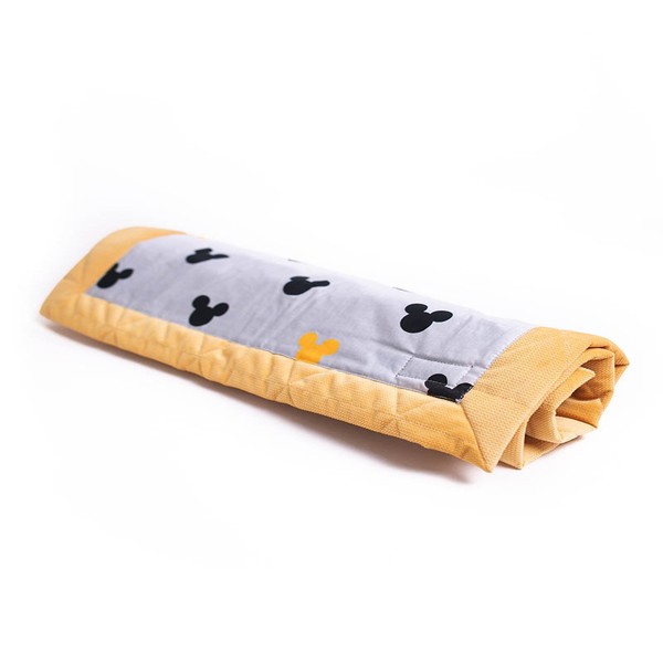 Paturica Kinder Hop Catifea/Bumbac, Mustard, 50x70 cm - imagine 7