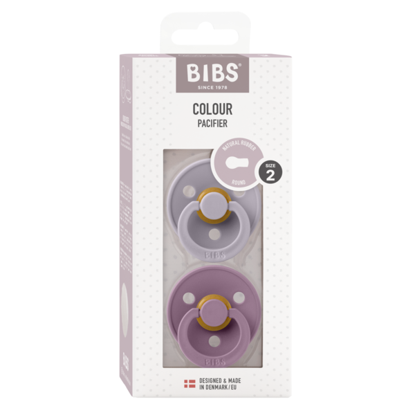 Set 2 Suzete Bibs Latex, 6 Luni+, GreyMauve