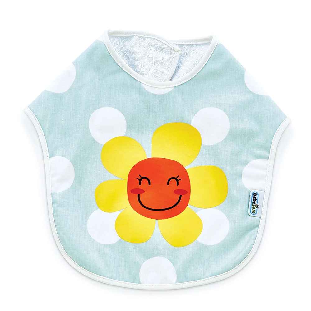 Baveta Babyjem Dots Flower, Bumbac
