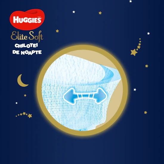 Huggies Elite Soft Noapte Mar.4 - Scutece Absorbente - imagine 8