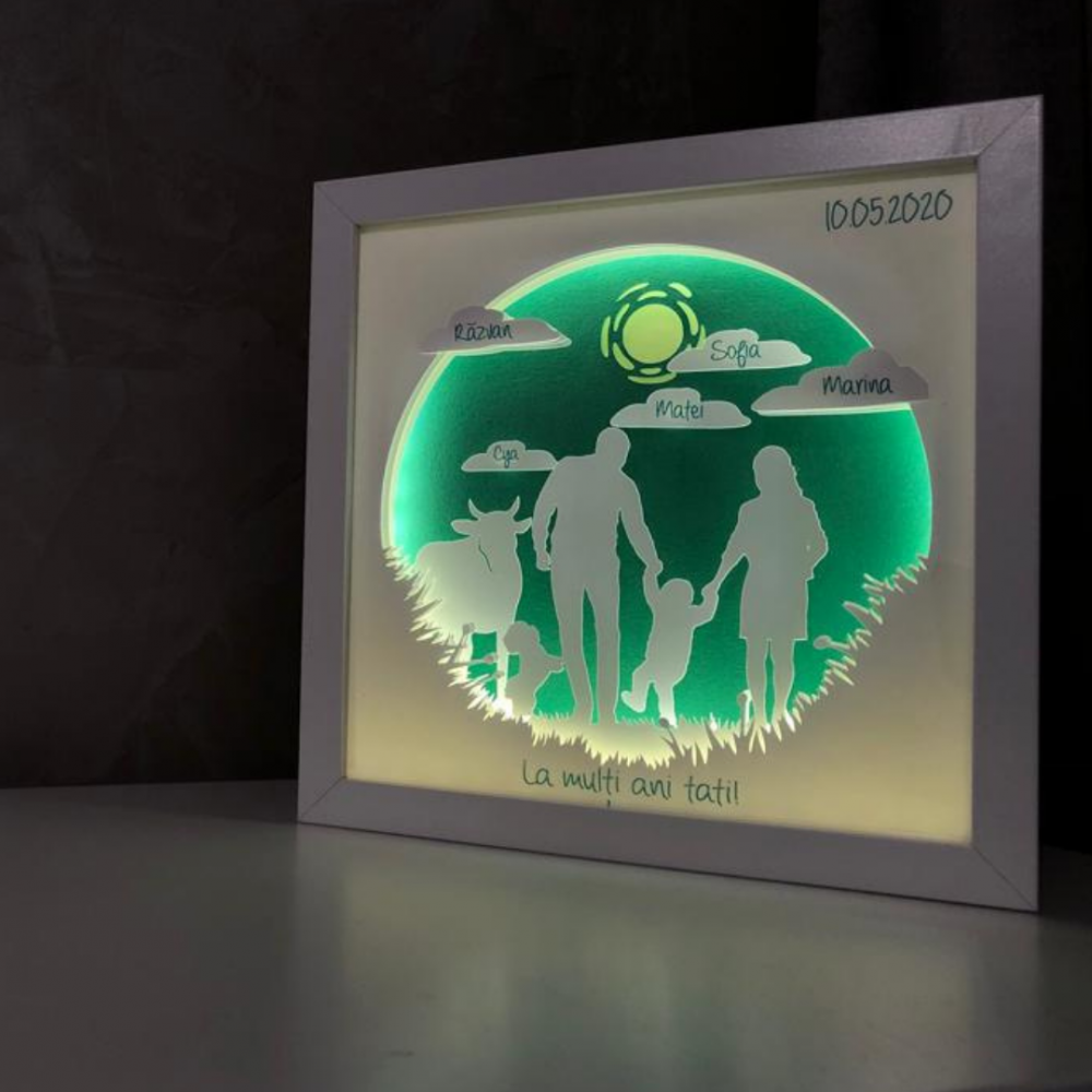 Tablou Luminos Părinți și Copii | Noorhandmadeatelier