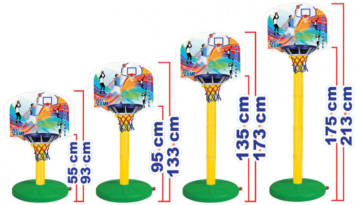 Cos de baschet reglabil Super Basketball Pilsan - imagine 2