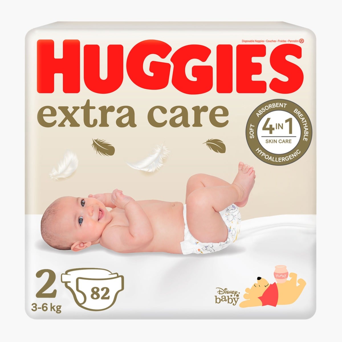 Scutece Huggies Extra Care 3-6 kg, 82 buc