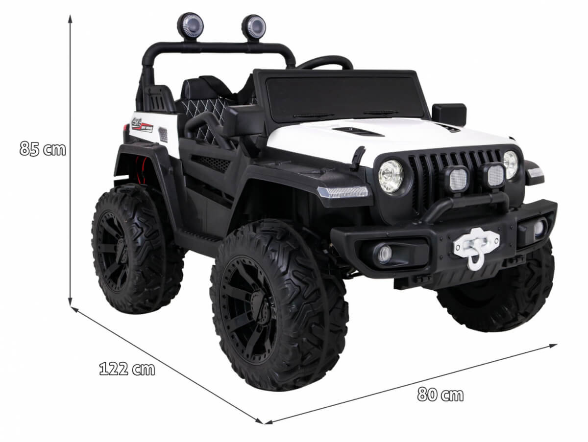 Mașinuță Electrică OFF-ROAD 4X4 Alb | Autokids - imagine 5