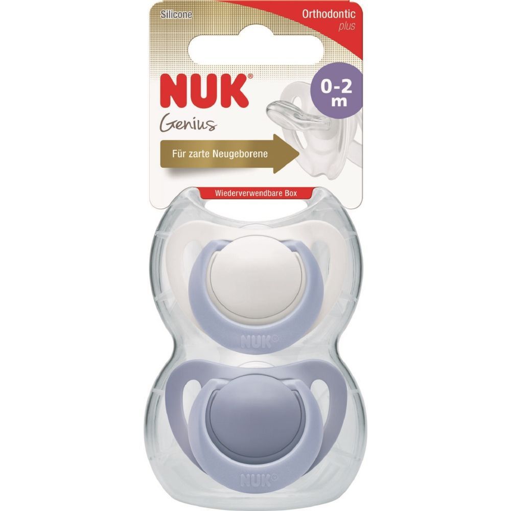Set 2 Suzete NUK Genius Silicon M0, 0-2 luni