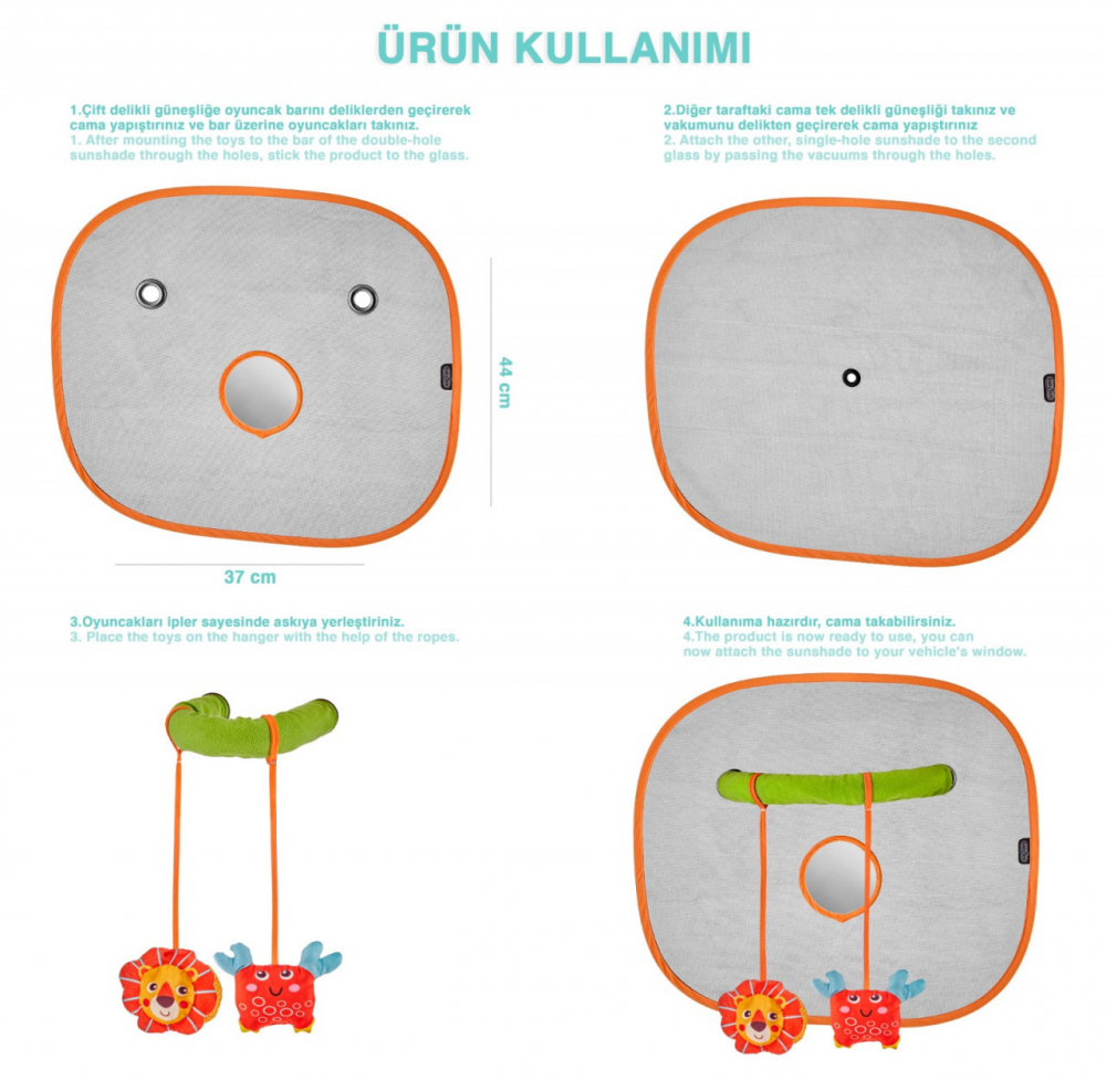 Set 2 Parasolare BabyJem cu Jucării și Oglinzi - imagine 7