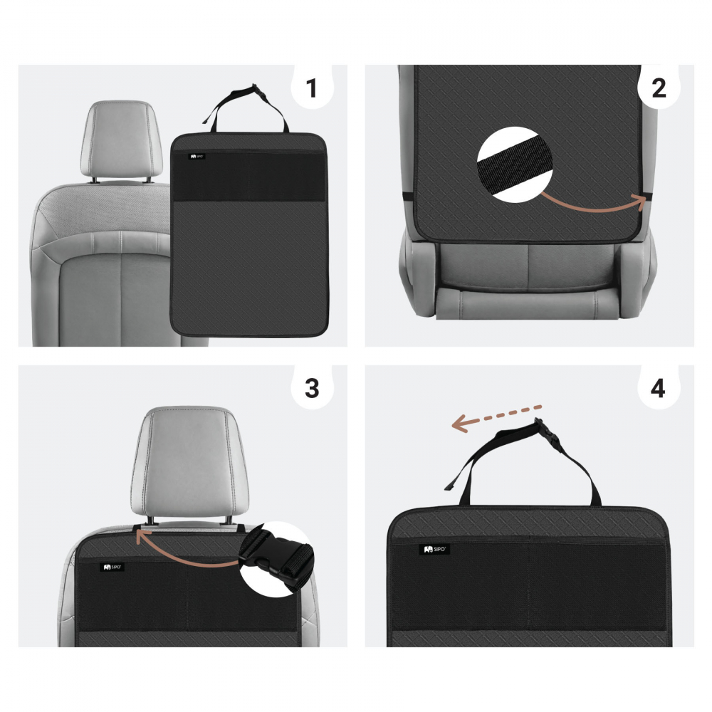 Protecție Anti-Lovituri Scaun Auto Sipo Negru - imagine 2