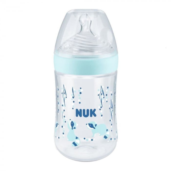 Biberon Nuk Nature Sense 260 ml, Control Temp, Turcoaz