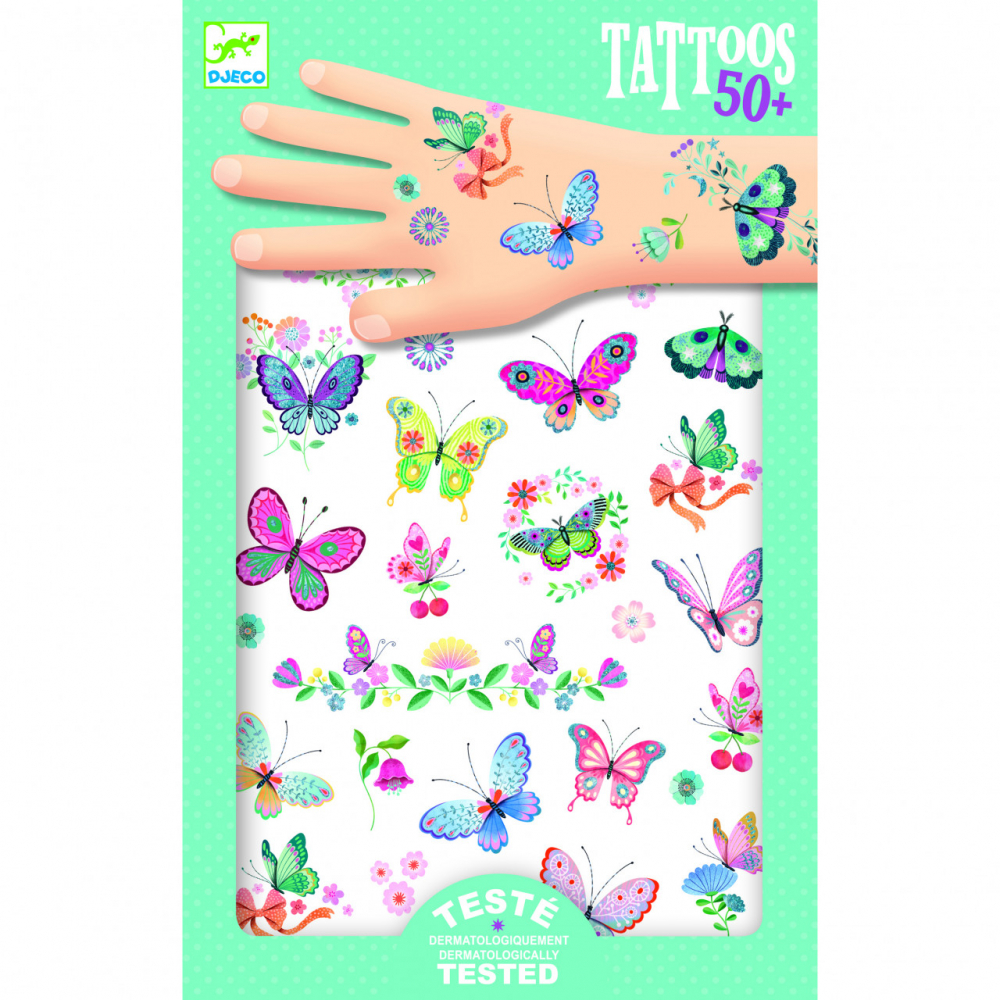 Tatuaje Djeco Fluturi și Sclipici, Non-Alergice