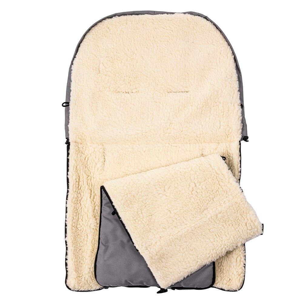 Sac Iarnă Impermeabil Nativo, Lână, Gri, 95x40 cm - imagine 2
