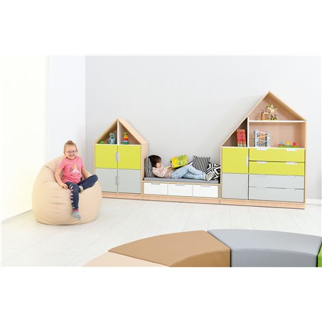 Fotoliu Puf Moje Bambino | Confort Premium, Bej - imagine 4