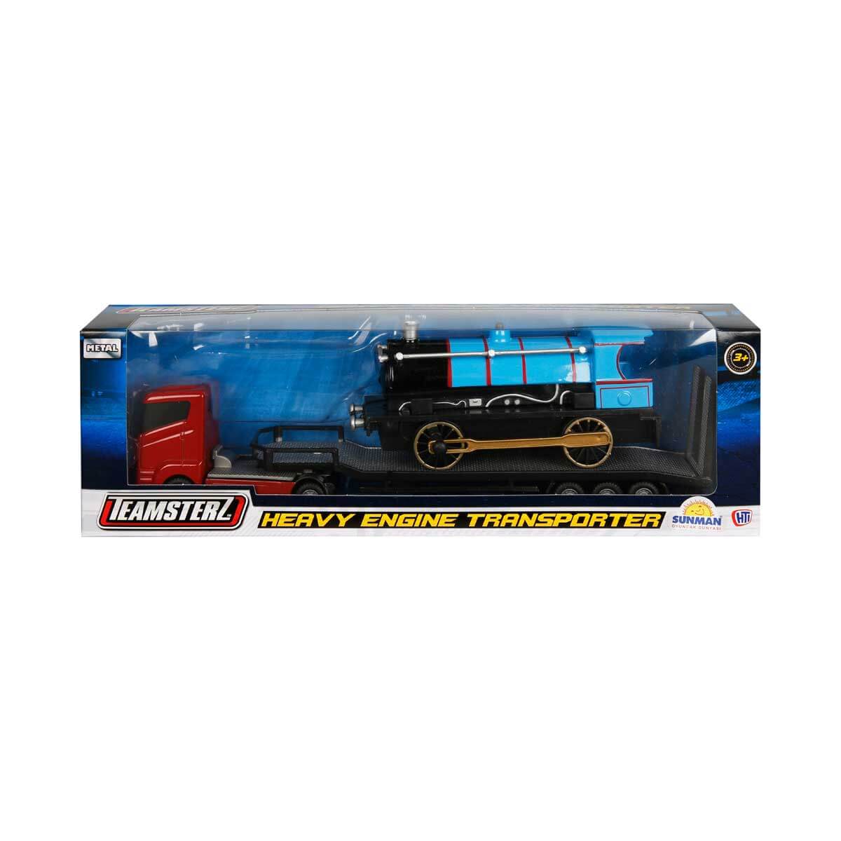 Transportor cu trenulet Teamsterz Rosu