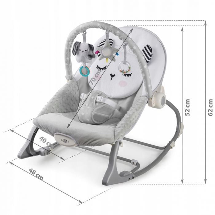Balansoar Panda cu vibrații Nukido - imagine 3