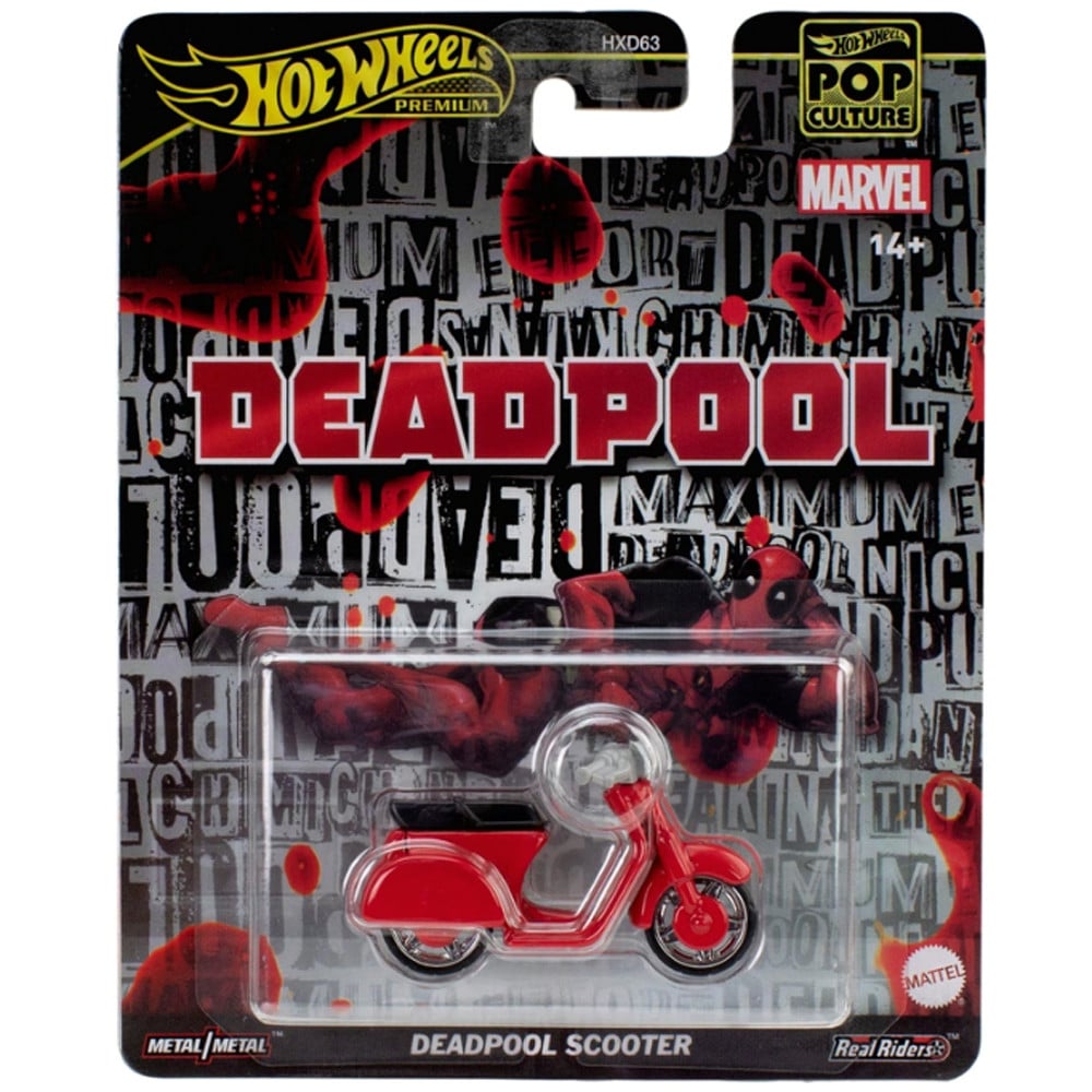 Scuter Metalic Deadpool Hot Wheels Premium