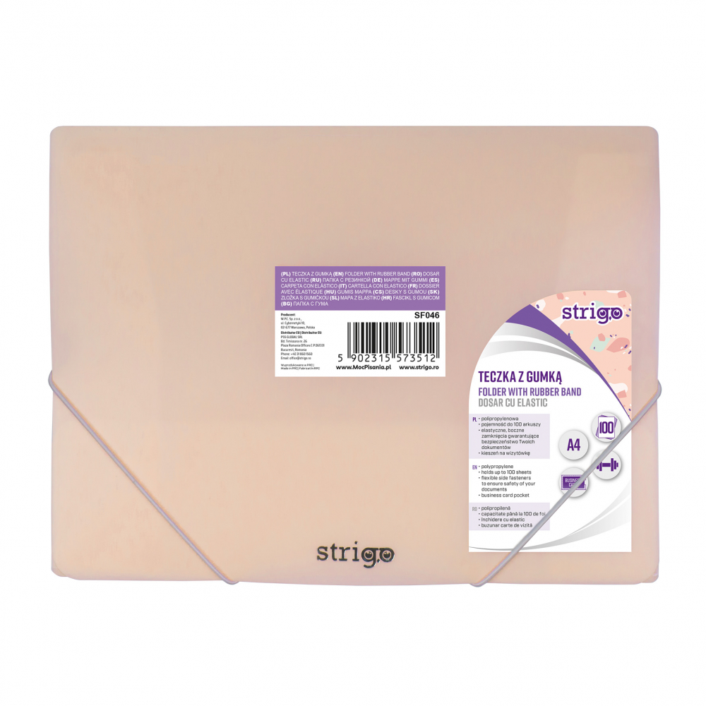 Mapa Strigo A4 Pastel Piersica | Organizare Eficientă