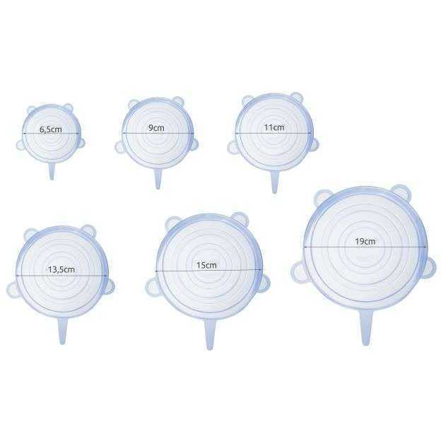 Set 6 Capace Universale Silicon Iso Trade - imagine 2