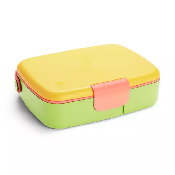 Cutie Bento Munchkin Galben cu Ustensile Inox - imagine 4
