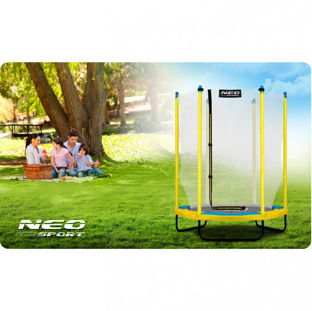 Trambulina Copii Neo-Sport 140 cm cu Plasa - imagine 7