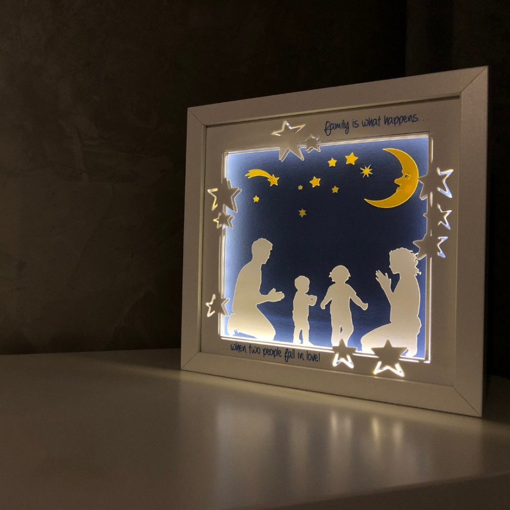 Tablou Luminos Părinți și Copii - Noorhandmadeatelier