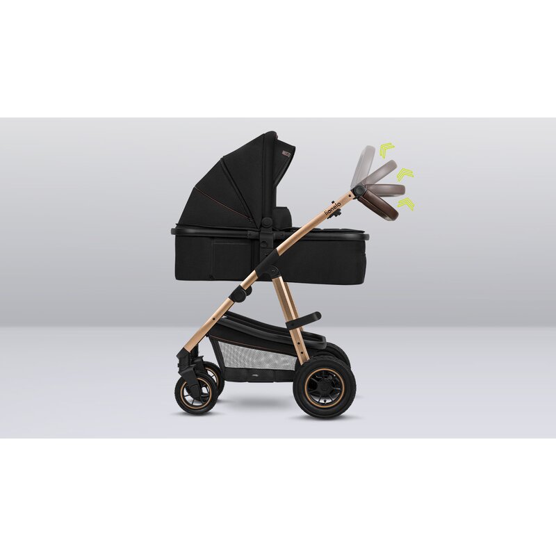 Carucior Lionelo Amber 3 in 1, Aluminiu, Negru - imagine 7
