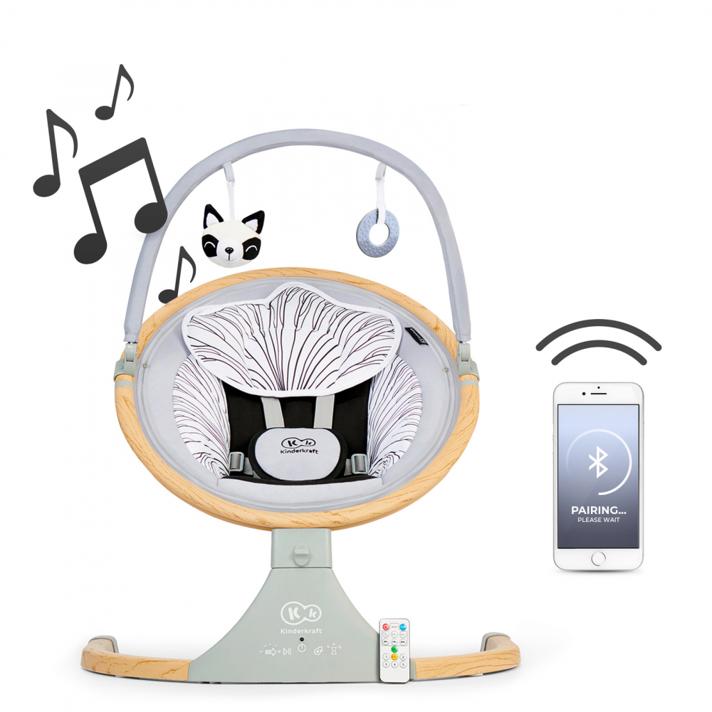 Leagan Electric 2-in-1 Kinderkraft Lumi Grey - imagine 7