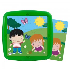 Puzzle Primavara Miniland, 12 piese plastic rezistent