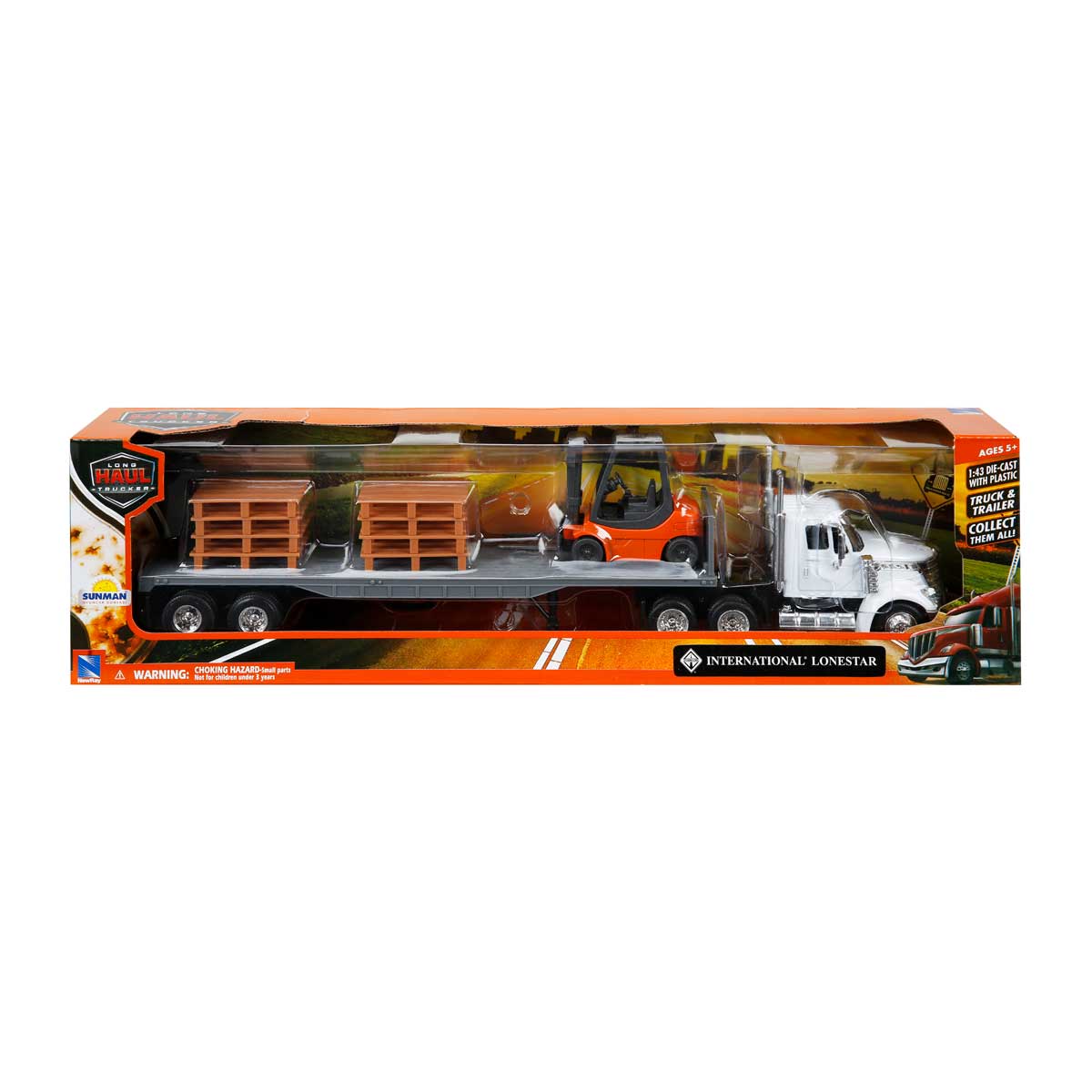 Set Camion Platforma + Motostivuitor New Ray 1:43