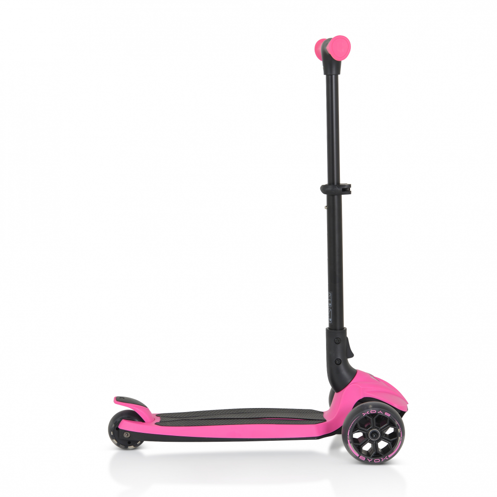 Trotineta Byox Bolt Pink Pliabila, LED, 3 Ani+ - imagine 2