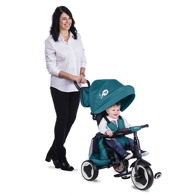 Tricicleta Qplay Rito+ Pliabilă Turcoaz - imagine 4