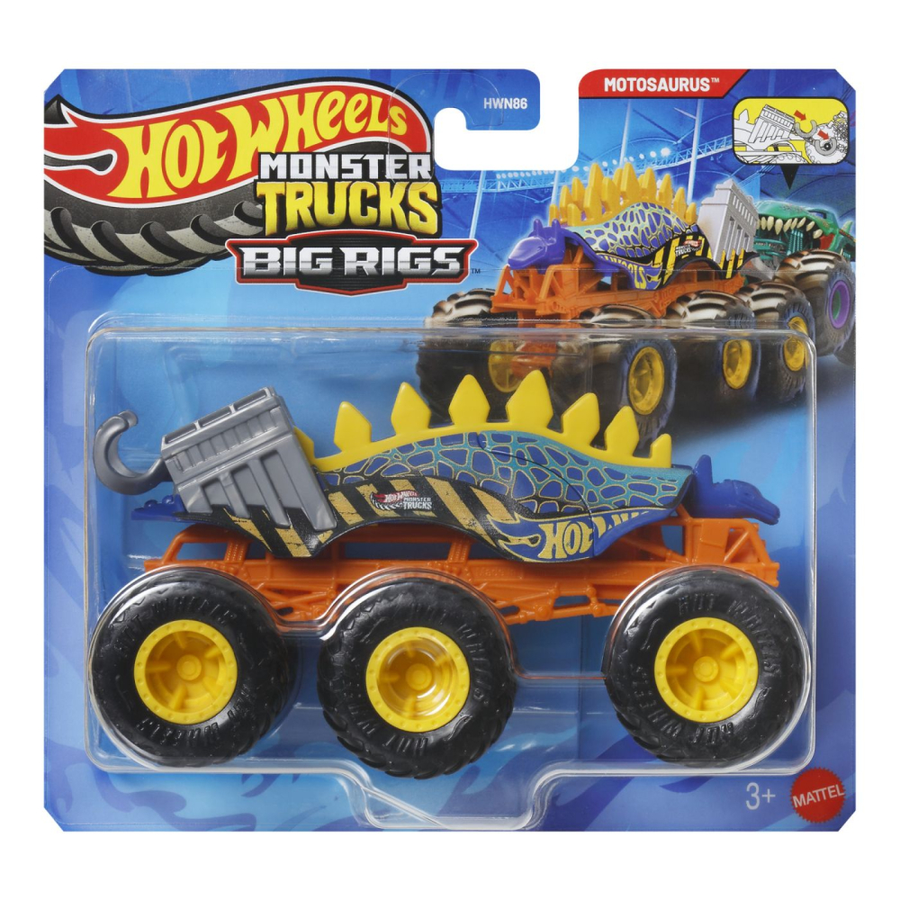 Hot Wheels Motosaurus - Camion Monster 6 Roti Mattel