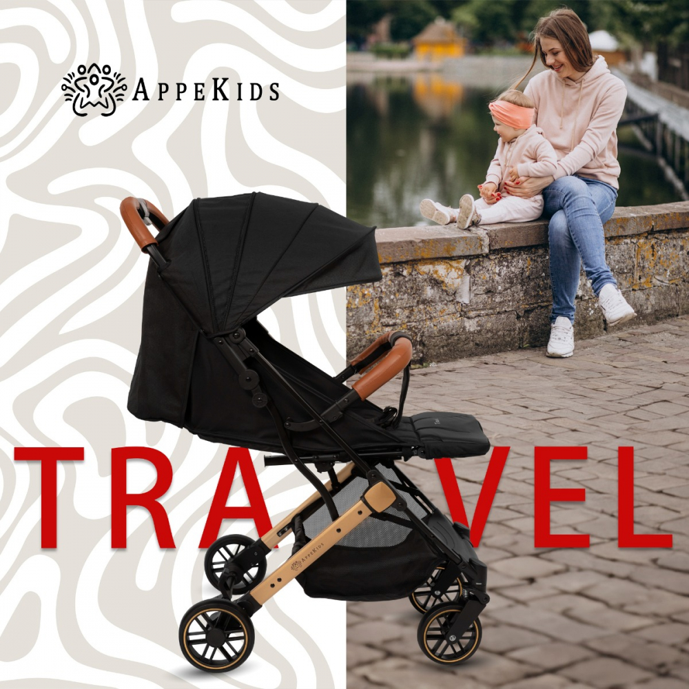 Carucior AppeKids Travel Black Ultracompact - imagine 5