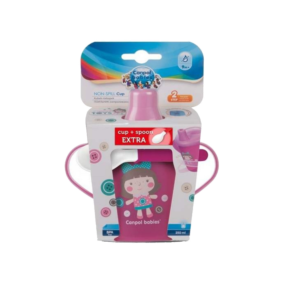 Set cana 250ml Canpol Babies cu lingurita