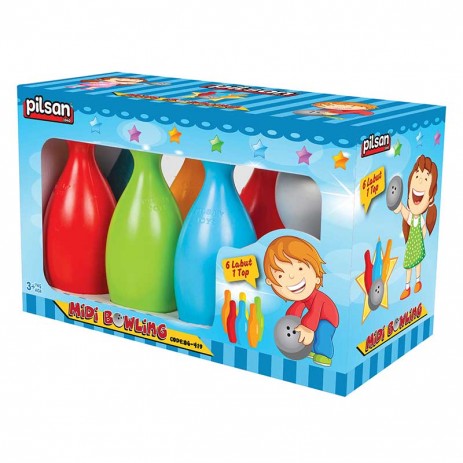 Set Bowling Midi Pilsan | Jucărie Exterior/Interior - imagine 2