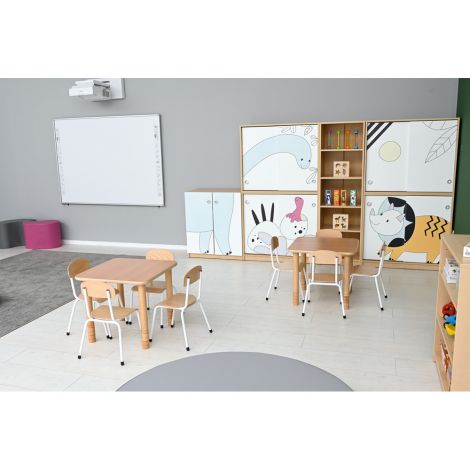 Masa Flexi Moje Bambino 60x60 cm Ajustabilă - imagine 5